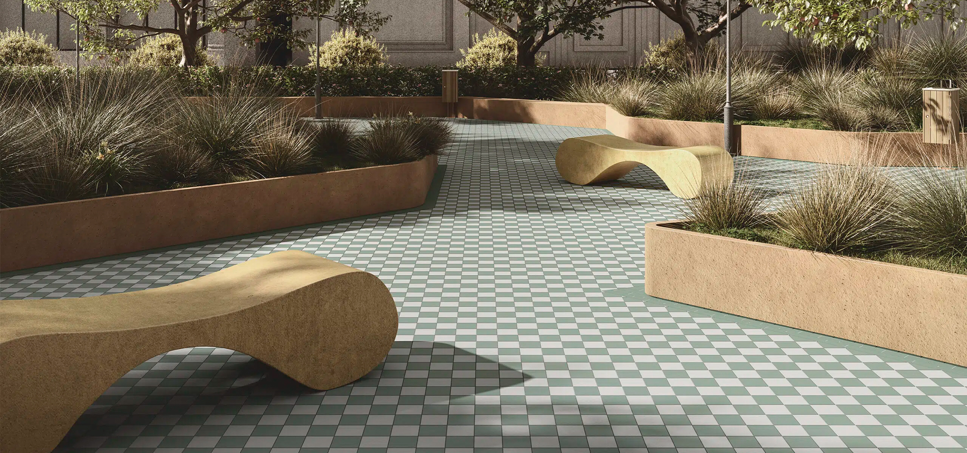 pavimenti a scacchiera - piastrelle in gres porcellanato